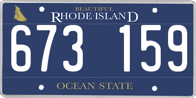 RI license plate 673159