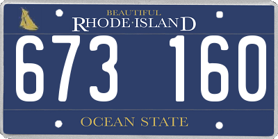 RI license plate 673160