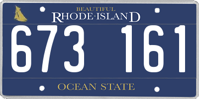 RI license plate 673161