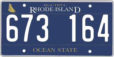 RI license plate 673164