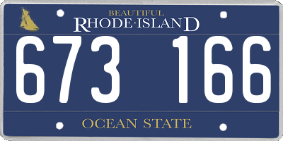 RI license plate 673166
