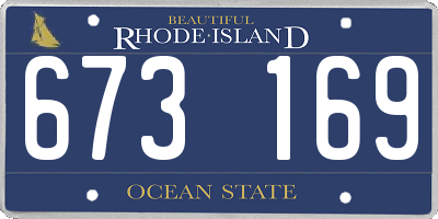 RI license plate 673169