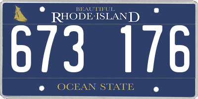 RI license plate 673176