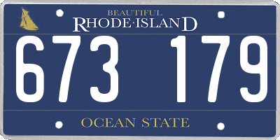 RI license plate 673179