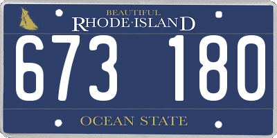 RI license plate 673180