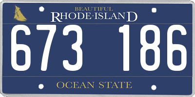 RI license plate 673186
