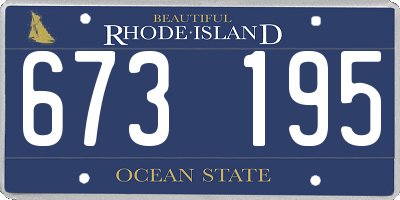 RI license plate 673195