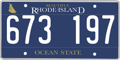 RI license plate 673197