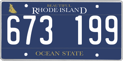 RI license plate 673199