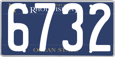 RI license plate 6732