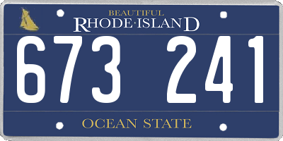 RI license plate 673241