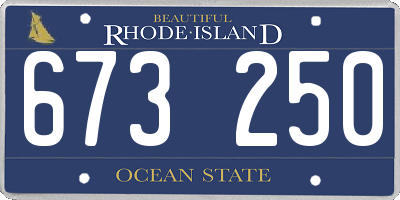 RI license plate 673250