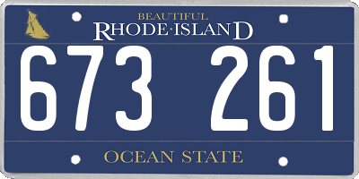 RI license plate 673261