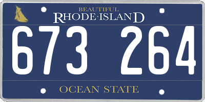 RI license plate 673264