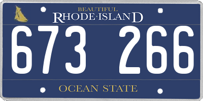 RI license plate 673266