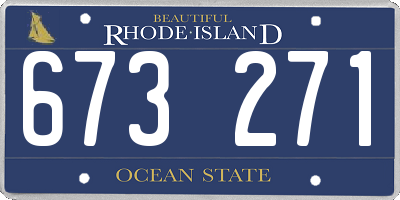 RI license plate 673271