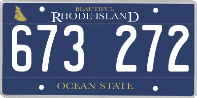 RI license plate 673272