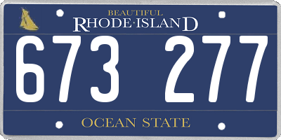 RI license plate 673277