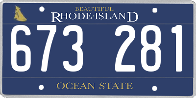 RI license plate 673281