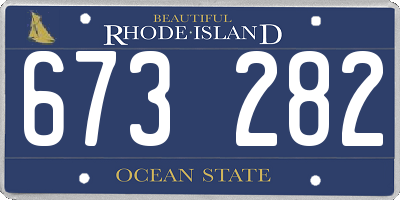 RI license plate 673282