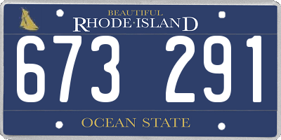 RI license plate 673291