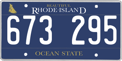 RI license plate 673295