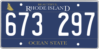 RI license plate 673297
