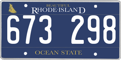 RI license plate 673298
