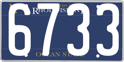 RI license plate 6733