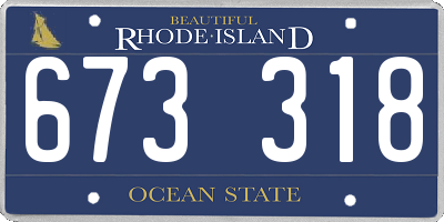 RI license plate 673318