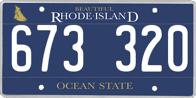 RI license plate 673320