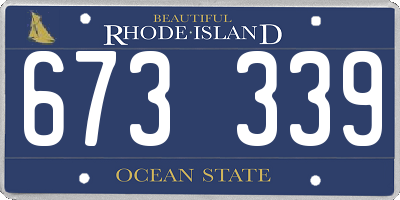 RI license plate 673339