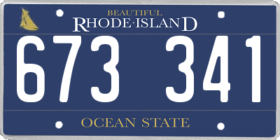 RI license plate 673341