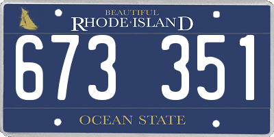 RI license plate 673351