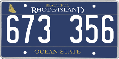 RI license plate 673356