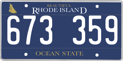 RI license plate 673359