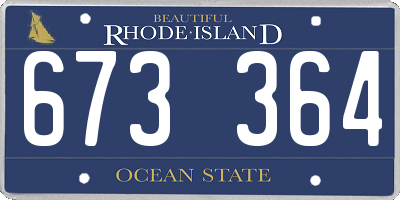 RI license plate 673364