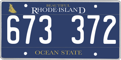 RI license plate 673372