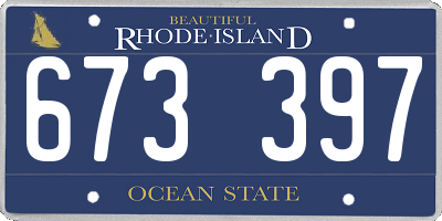 RI license plate 673397