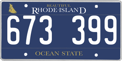 RI license plate 673399