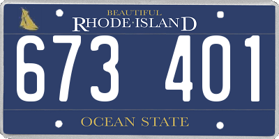 RI license plate 673401