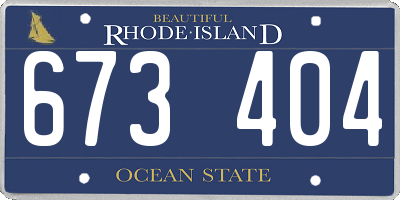 RI license plate 673404
