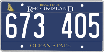 RI license plate 673405