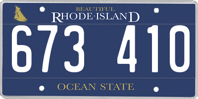 RI license plate 673410