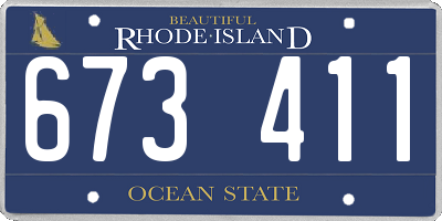 RI license plate 673411