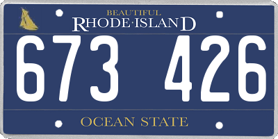 RI license plate 673426