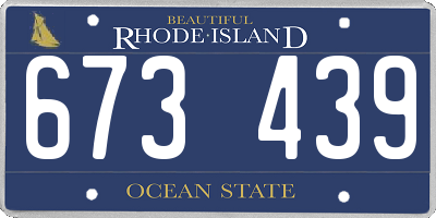 RI license plate 673439