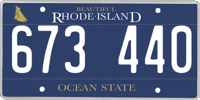 RI license plate 673440