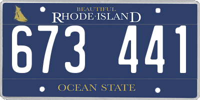 RI license plate 673441