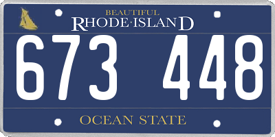 RI license plate 673448